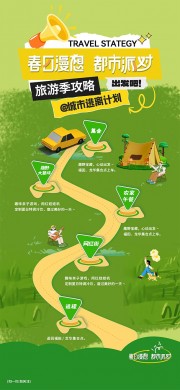春日漫想都市派对露营宣传海报