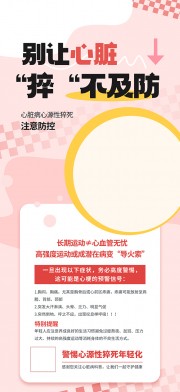 猝不及防预防心源性猝死海报