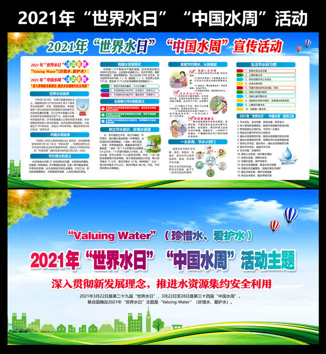 2021年世界水日和中国水周活动宣传栏