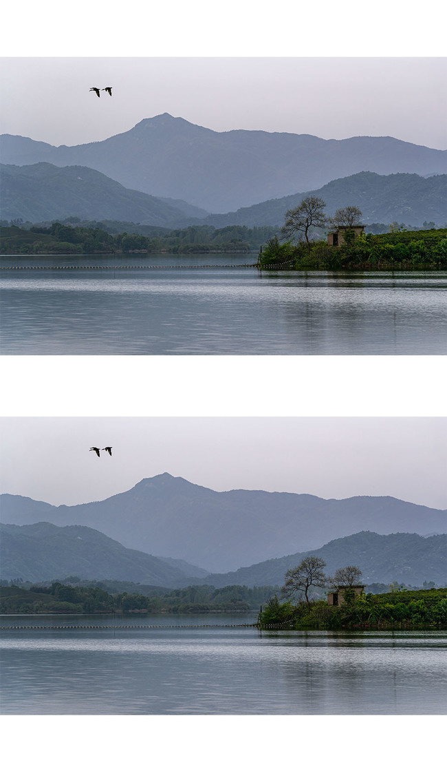 水墨湖光山色素材图片