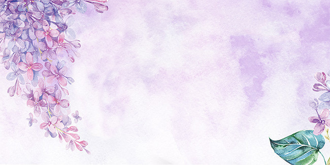 紫色手绘花草背景图片下载