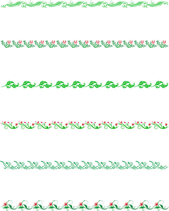 植物花纹分割线图片素材