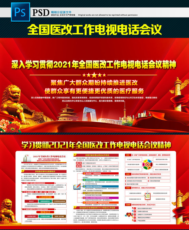 一图读懂2021年全国医改工作电视电话会议精神图片