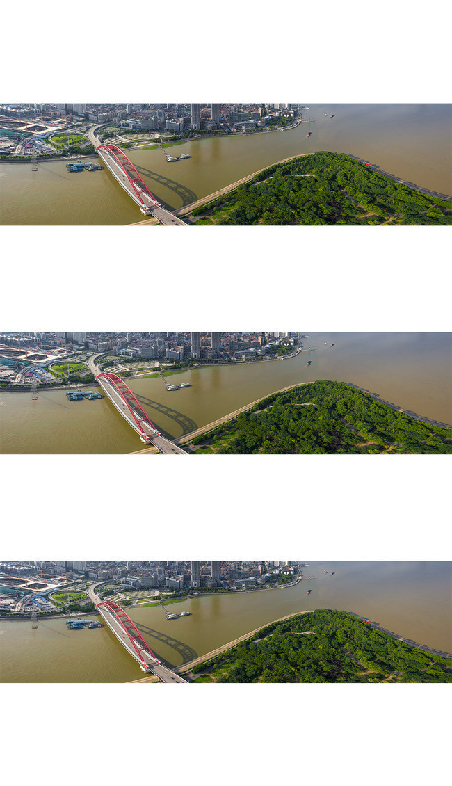 鸟瞰武汉南岸嘴全景风景摄影