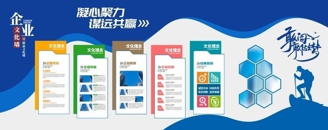 企业文化墙模板图片