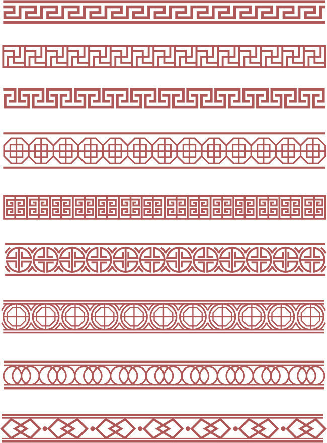中式古典边框花纹素材下载