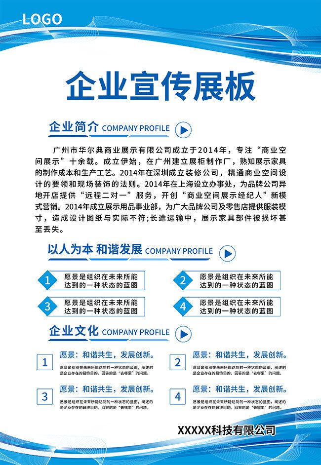 企业简介宣传展板图片下载