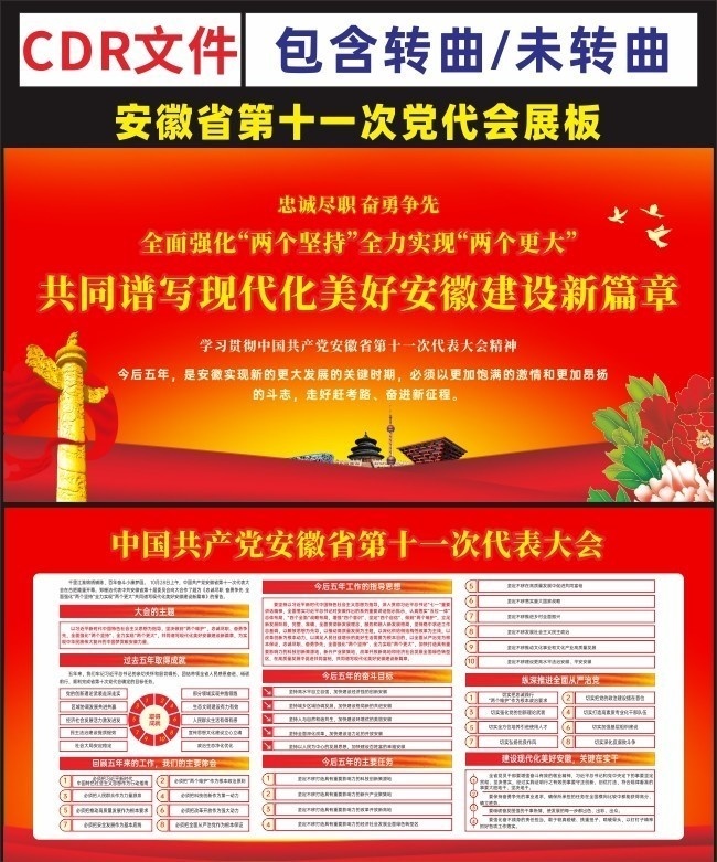 安徽省第十一次党代会宣传展板