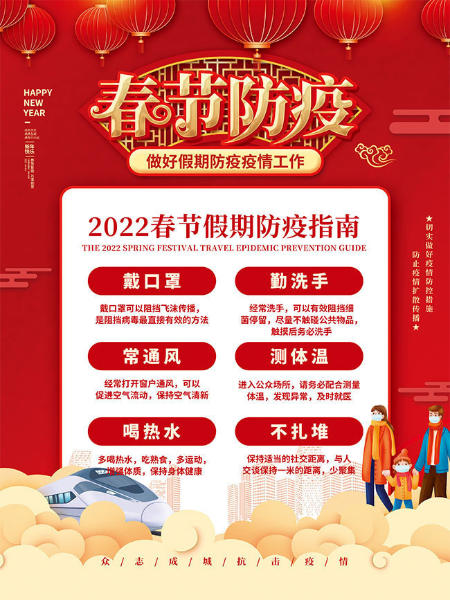 2022春节假期防疫指南挂图下载