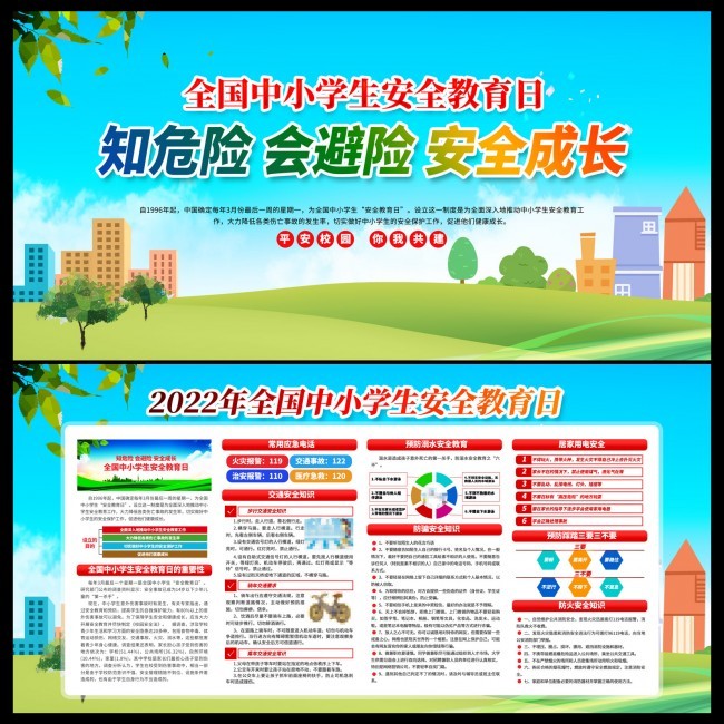 2022年中小学生安全教育日宣传栏