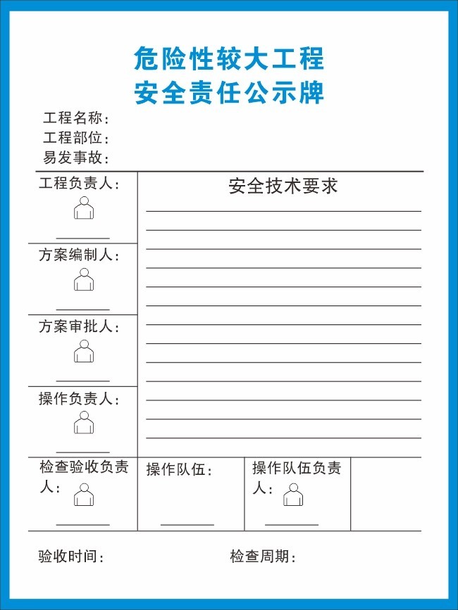 工程安全责任公示牌图片素材