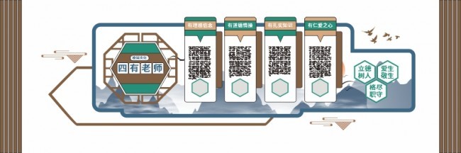 四有老师校园文化墙