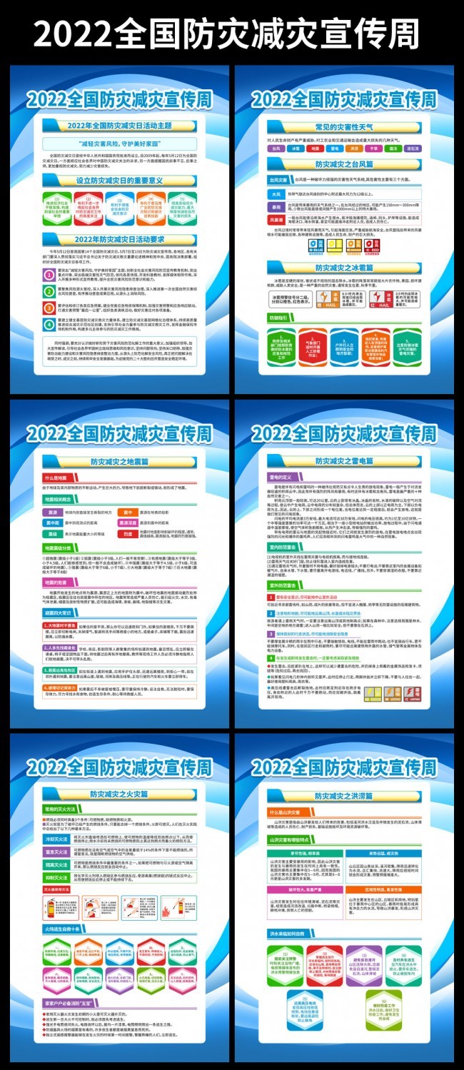 2022全国防灾减灾日主题挂图