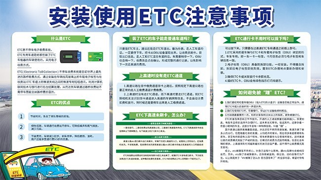 安装ETC知识宣传栏图片下载