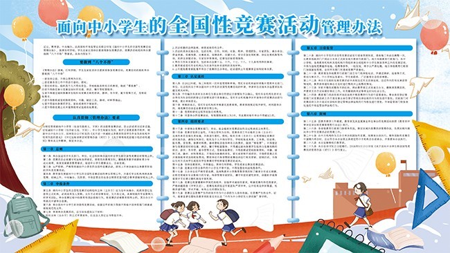 面向中小学生的全国性竞赛活动展板