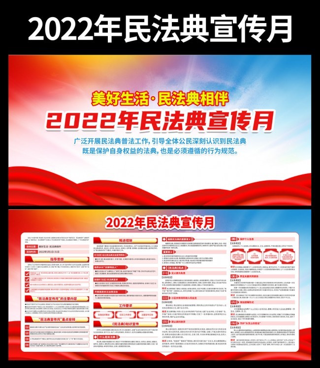 2022年民法典宣传月主题图片