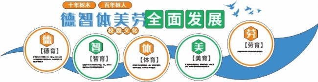 全面发展校园文化墙