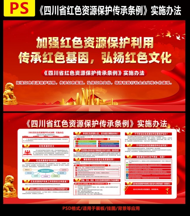 四川省红色资源保护传承条例实施办法板报