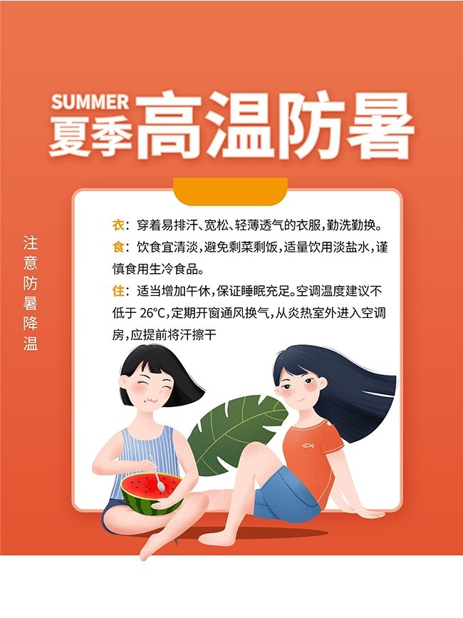 夏季高温防暑海报