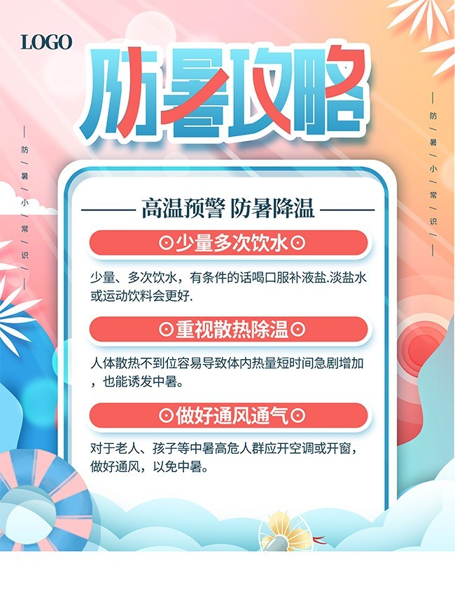 夏季防暑攻略海报