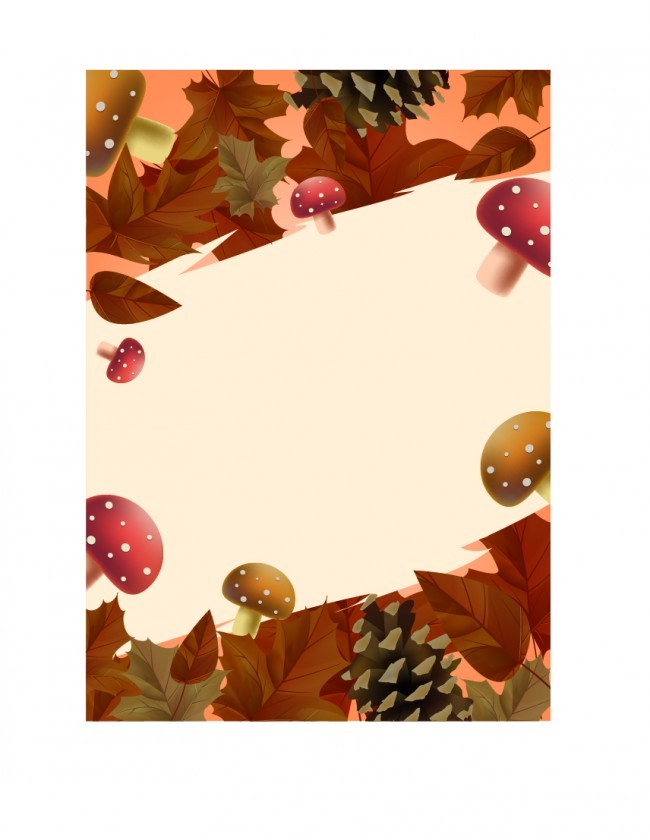 秋天树叶边框背景素材