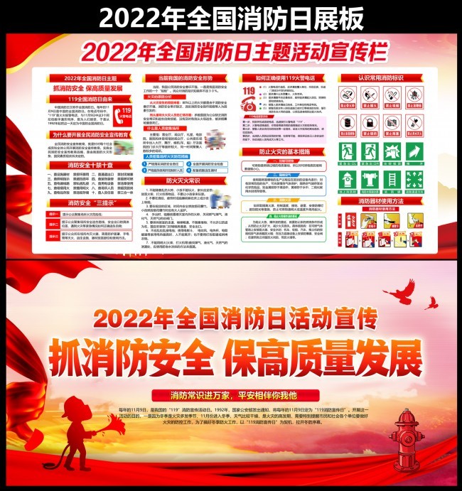 2022年全国消防日宣传栏