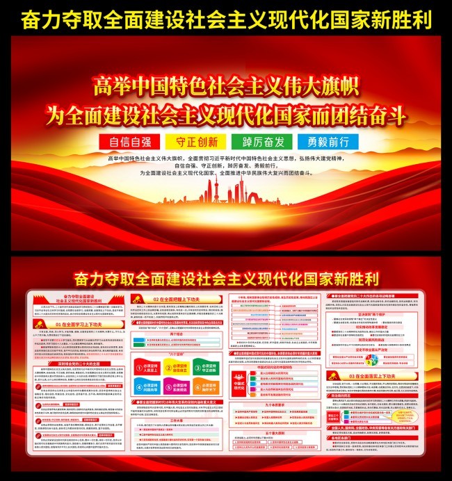 高举中国特色社会主义伟大旗帜板报图片