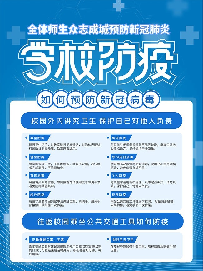 学校防疫措施海报