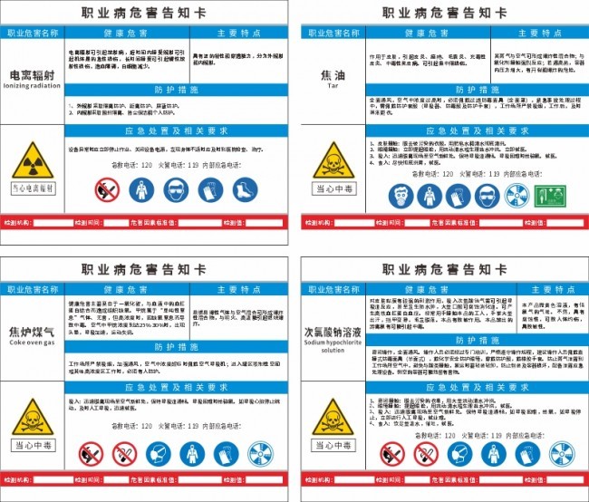 职业病危害告知卡设计图片下载