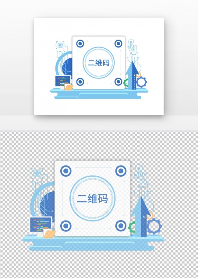 科技风格二维码图