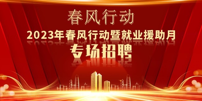 2023年春风行动就业援助月招聘海报图片