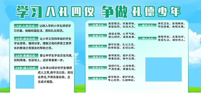 学习八礼四仪宣传栏