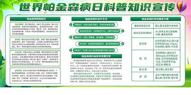 世界帕金森病日宣传展板图片素材
