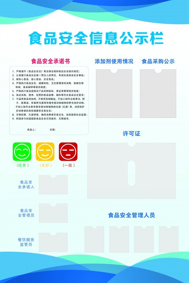 食品安全信息公示栏图片素材