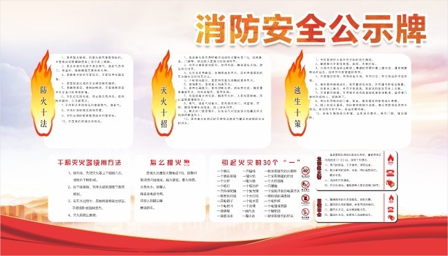 消防安全公示牌图片素材