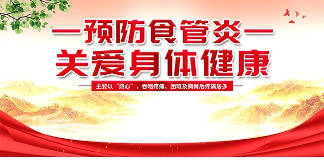 预防食管炎关爱身体健康展板