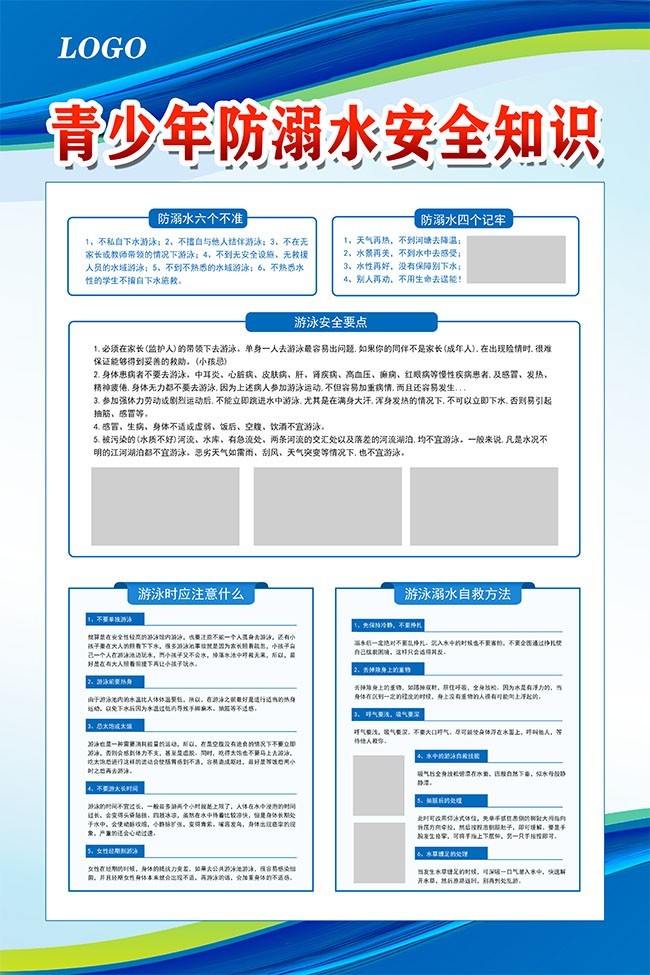 青少年防溺水安全知识海报