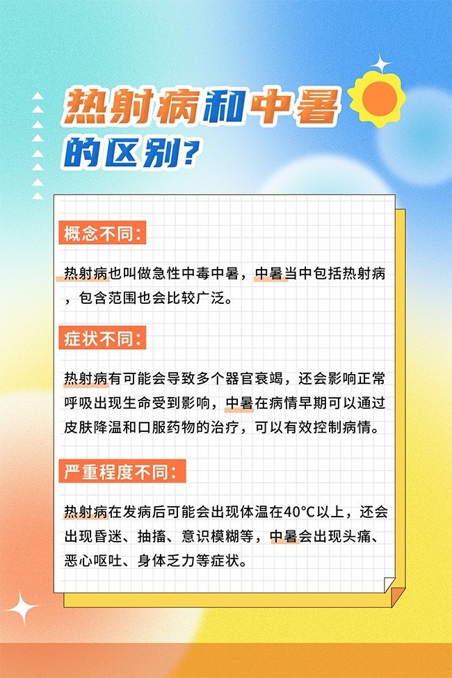 夏季高温预防热射病科普海报