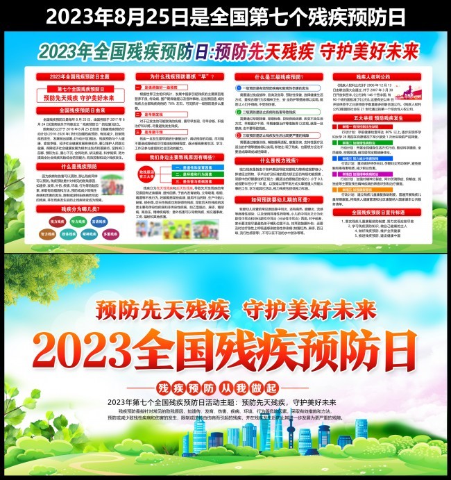 2023年全国残疾预防日宣传栏