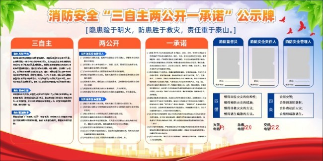 消防安全公示牌图片素材