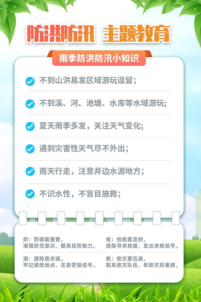 防洪防汛海报图片