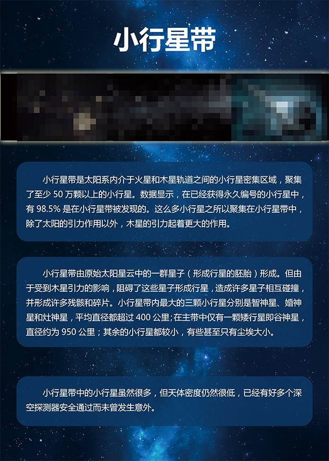 小行星大百科天文知识海报图片