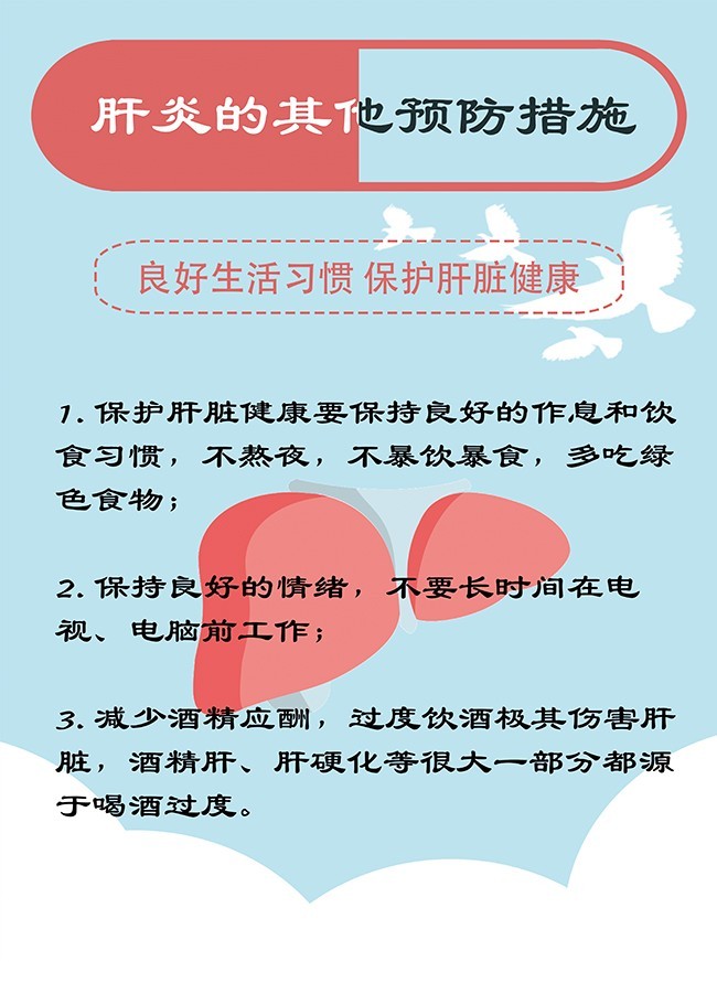 卡通肝炎预防知识海报