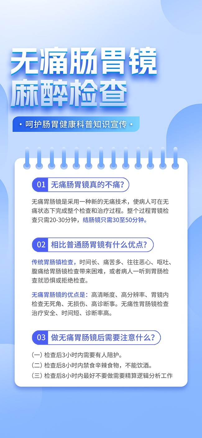 无痛肠胃镜健康医疗海报图片下载