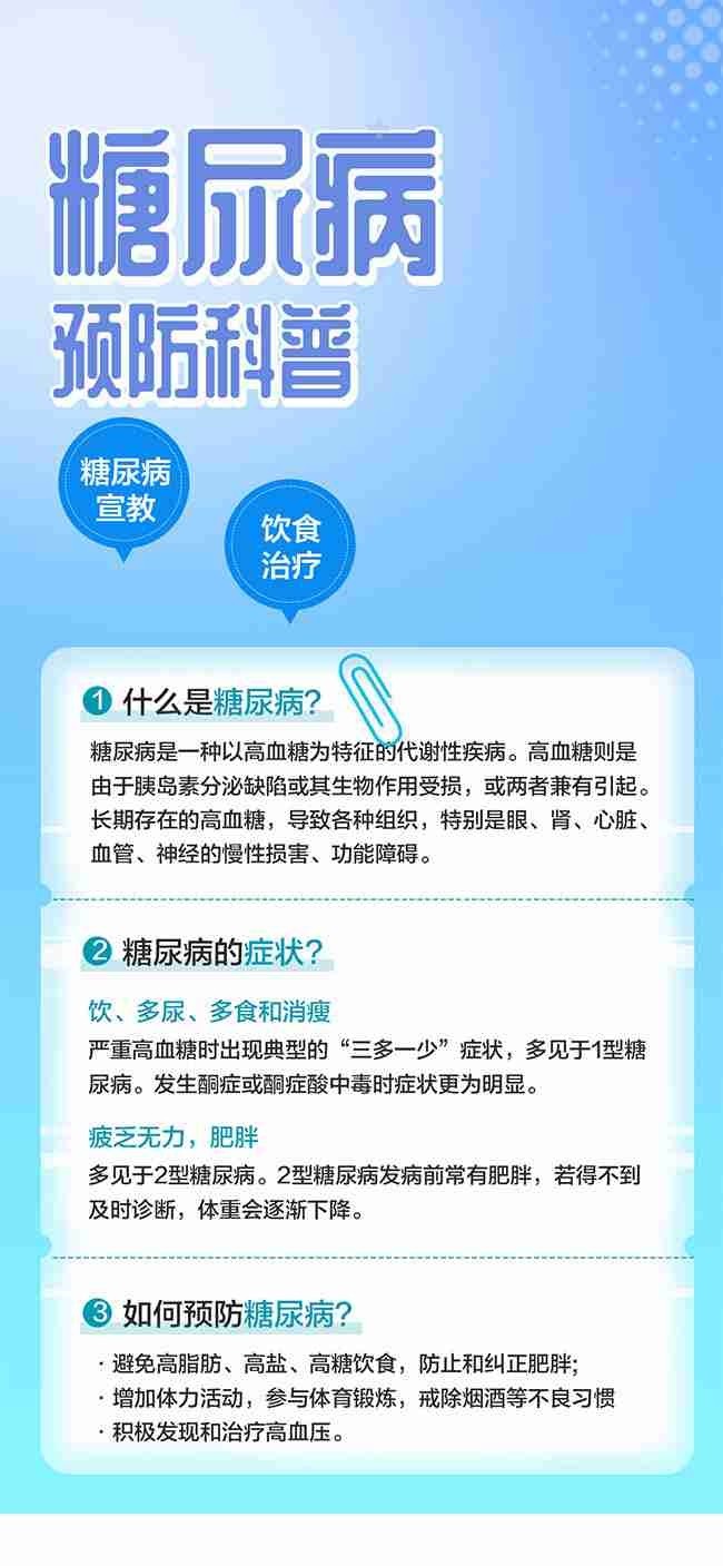 糖尿病预防健康海报图片素材