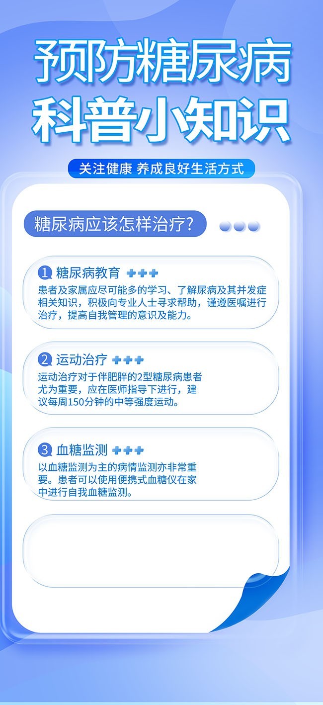 预防糠尿病科普知识海报下载