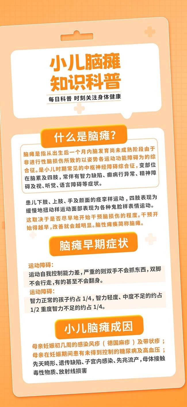 小儿脑瘫科普挂图图片