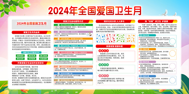 炫彩2024年爱国卫生月宣传栏