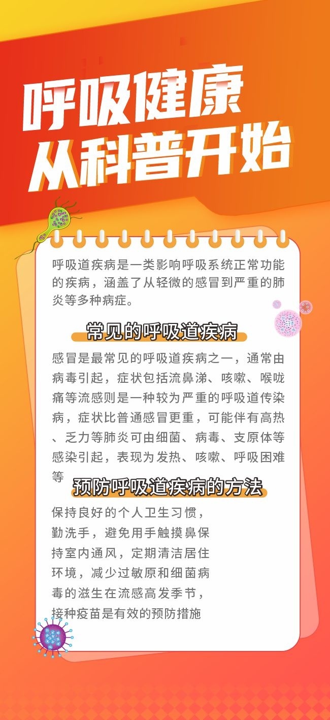 预防呼吸道疾病科普广告