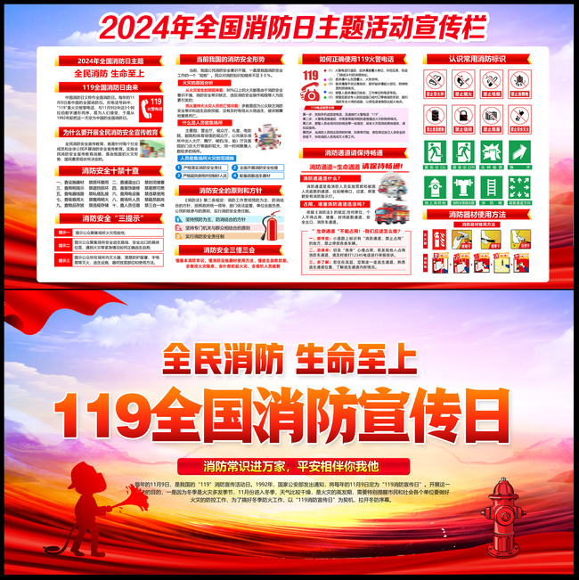 2024年全国消防月宣传栏